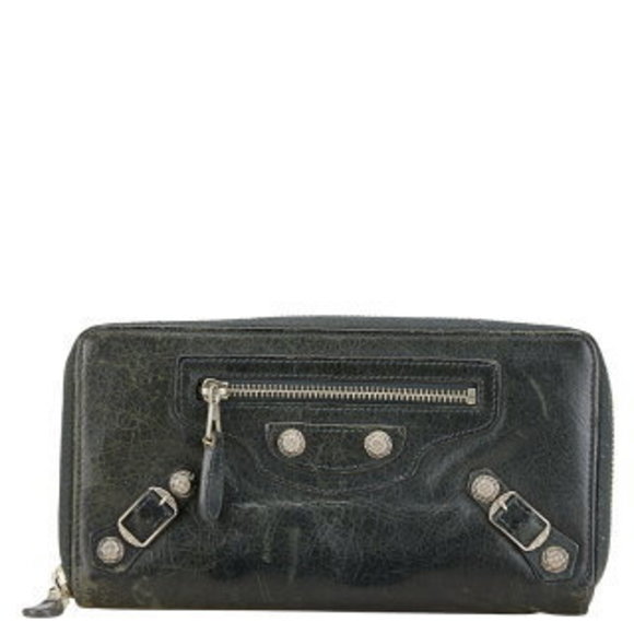 Balenciaga studded long Wallet black leather - Picture 1 of 7